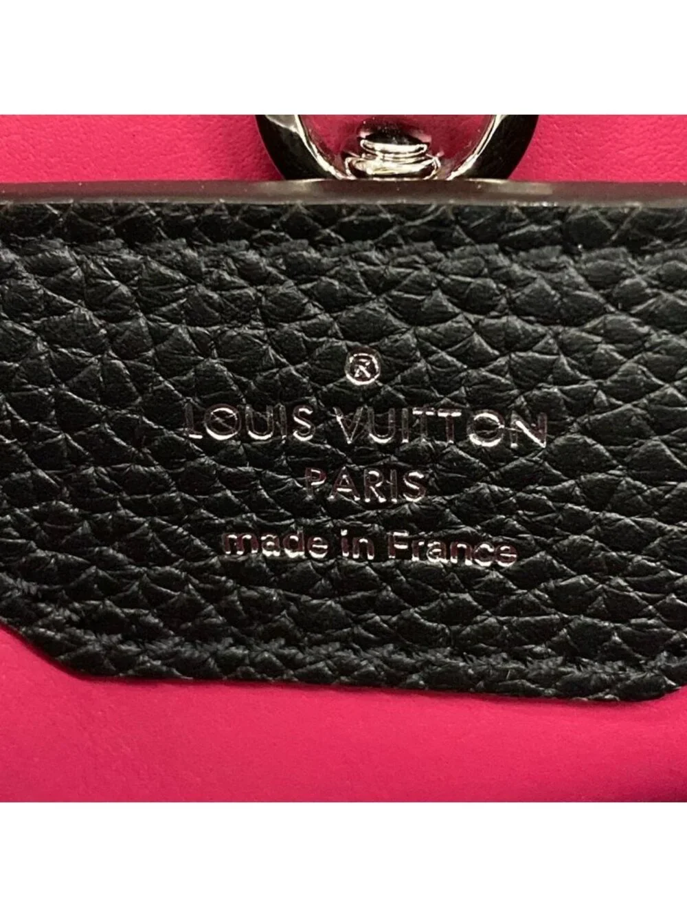 Louis Vuitton Handbag Capucines MM Noir Leather Cowhide